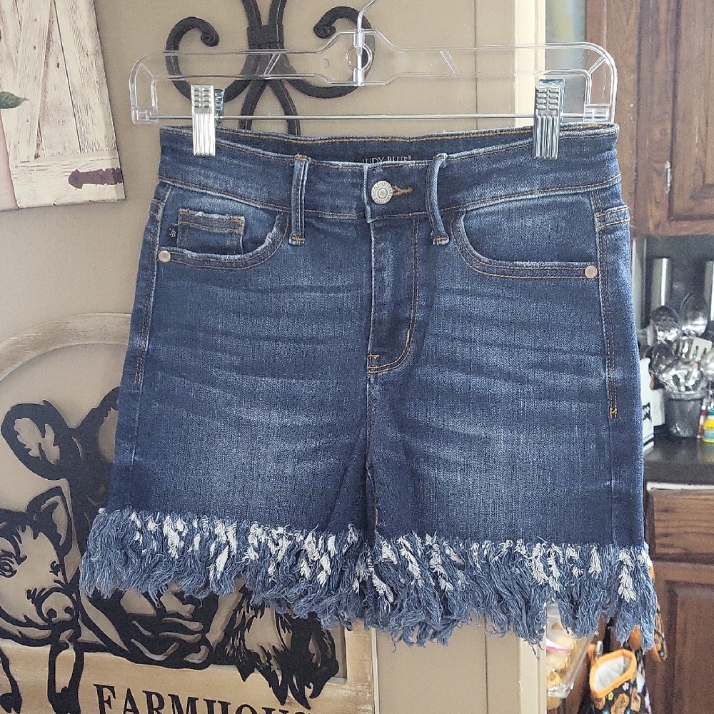 Judy Blue Frayed Hem Denim Shorts